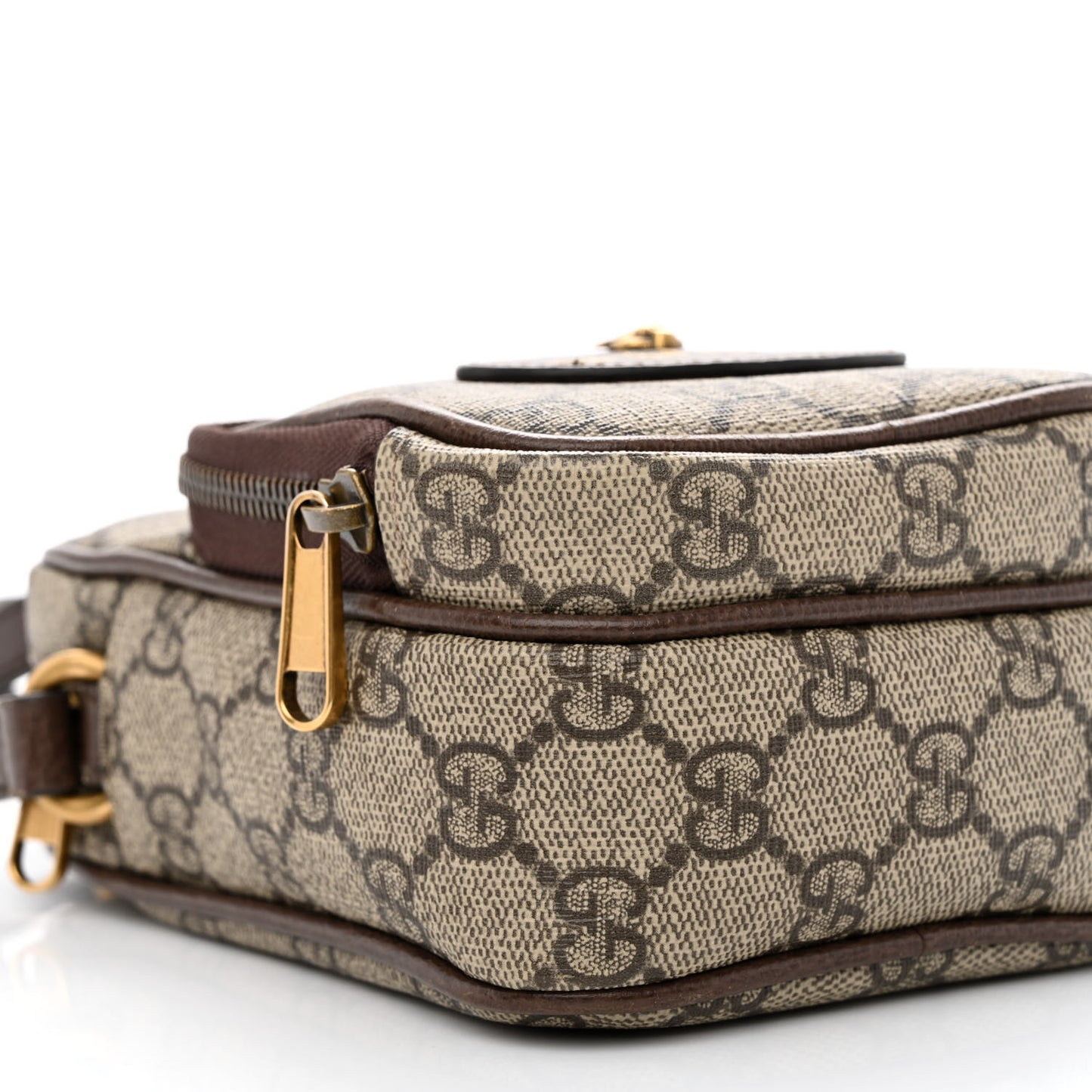 GG Supreme Monogram Mini Neo Vintage Double Zip Messenger Bag Beige New Acero Crop