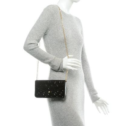 Louis Vuitton Vernis Pochette Felicie Chain Wallet Amarante 2 of 7