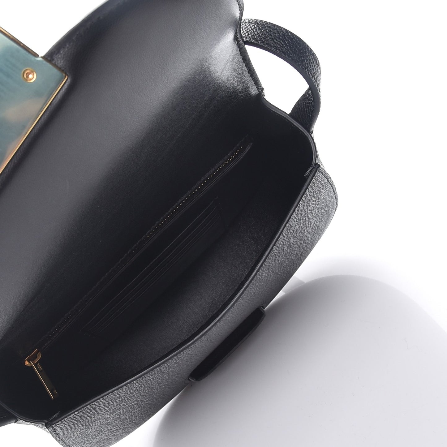 Grained Calfskin Small Trotteur Black