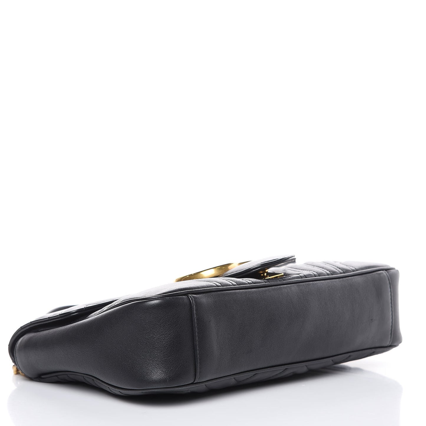 Calfskin Matelasse Medium GG Marmont Shoulder Bag Black