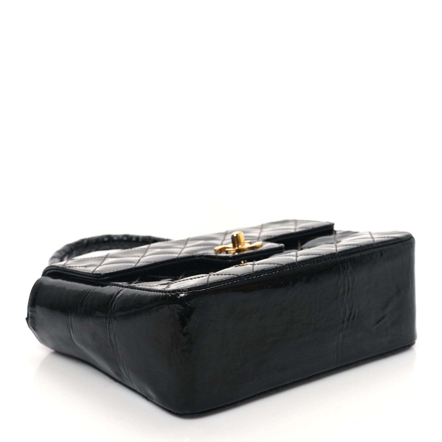 Chanel Patent Quilted Small Kelly Flap Bag Black 4 of 13