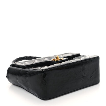 Chanel Patent Quilted Small Kelly Flap Bag Black 4 of 13