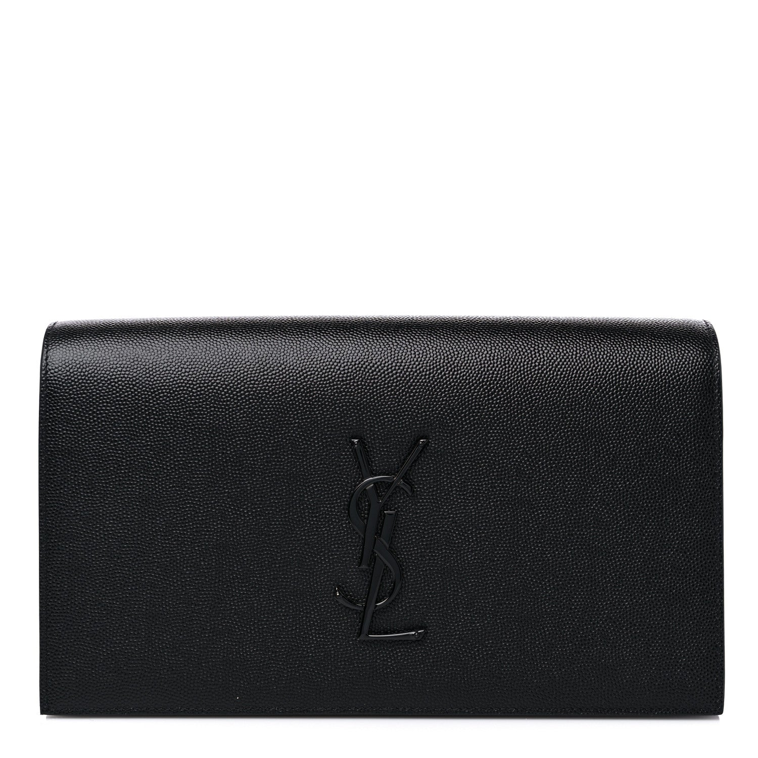 Saint Laurent Grain De Poudre Classic Monogram Kate Clutch Black 1 of 12