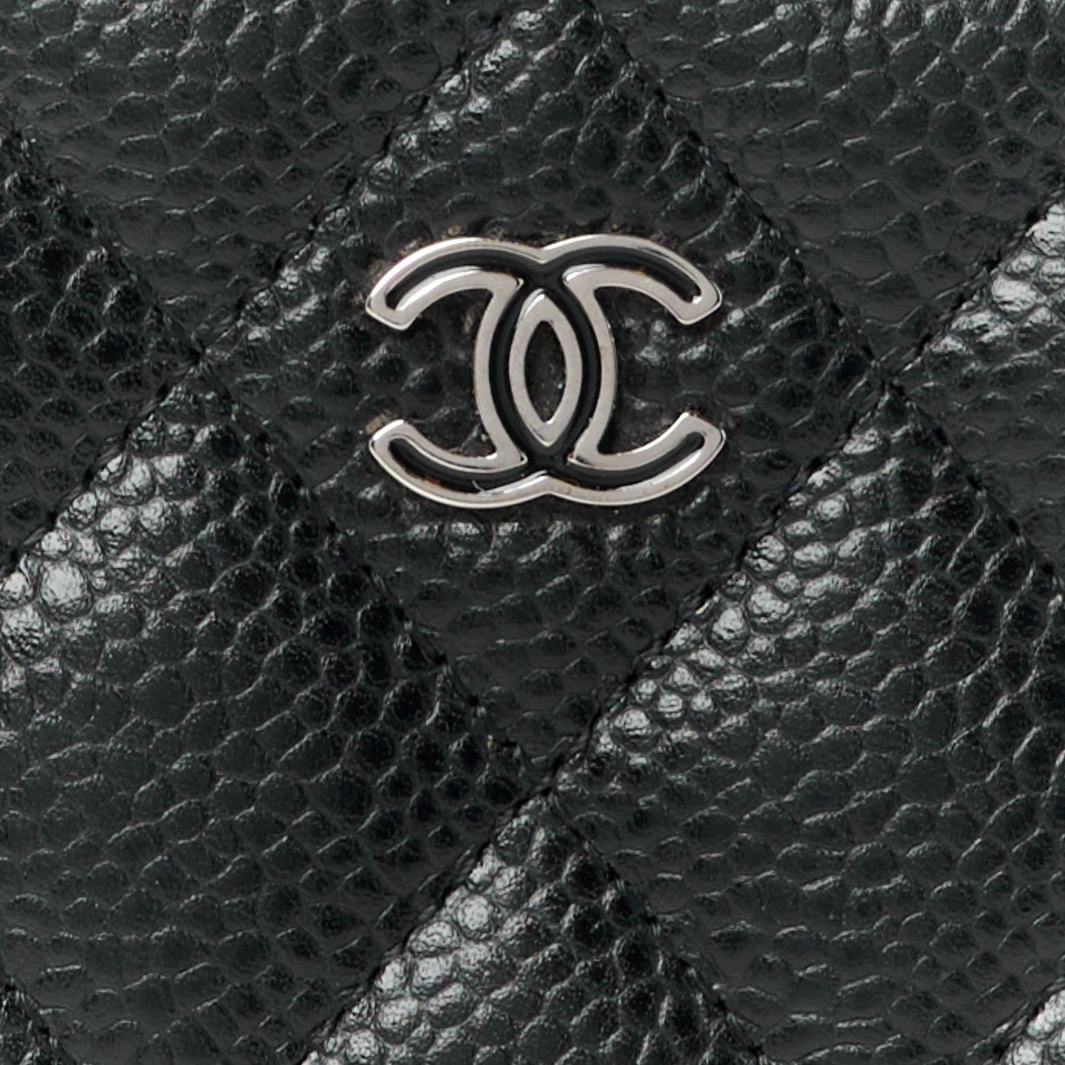 Chanel Caviar Quilted Zip Coin Purse Black 8 of 11