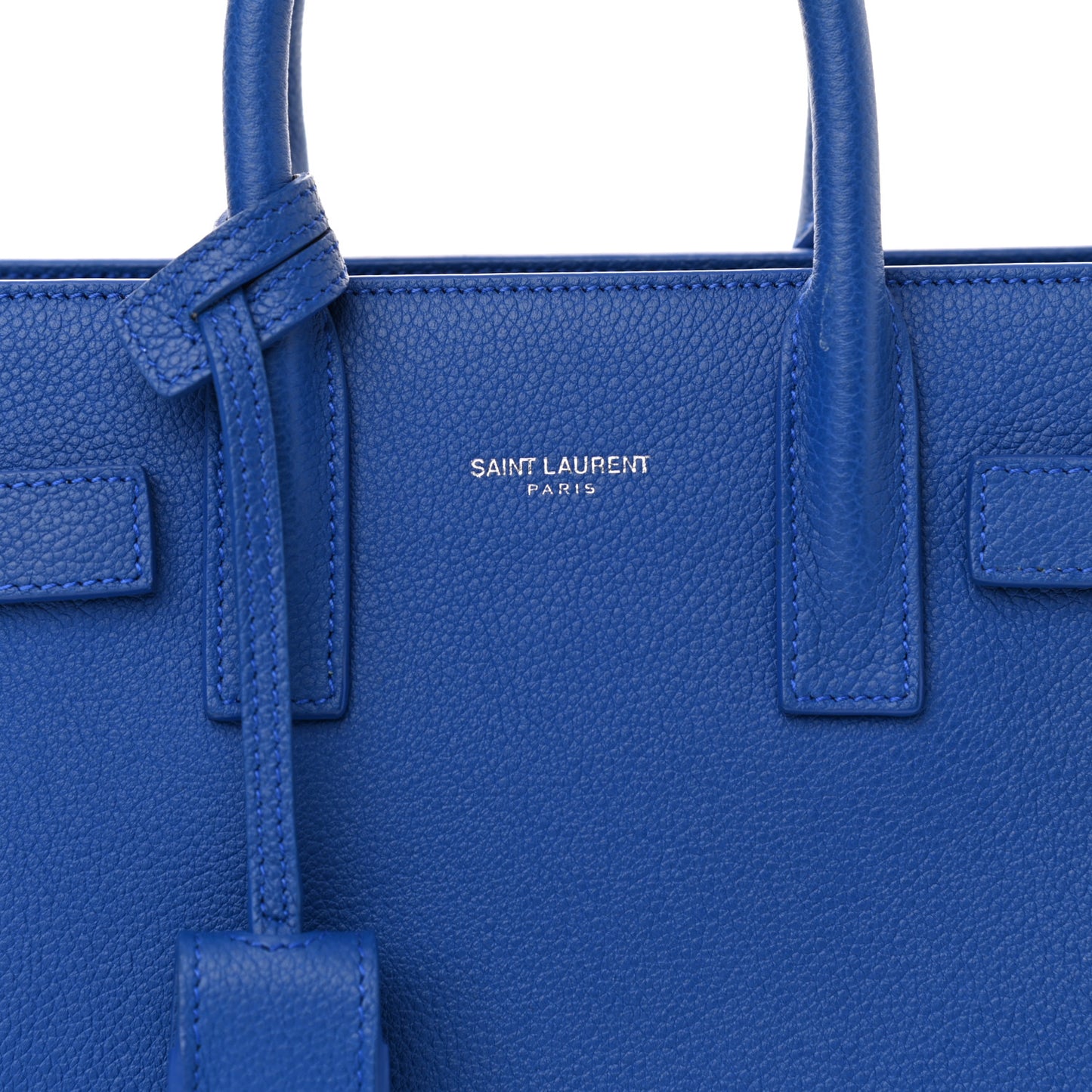 Grained Calfskin Nano Sac De Jour Royal Blue