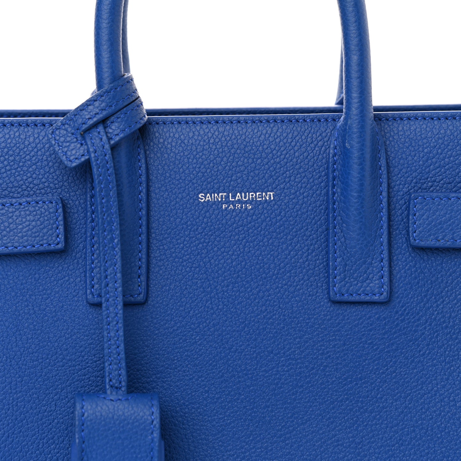 Saint Laurent Grained Calfskin Nano Sac De Jour Royal Blue 8 of 10