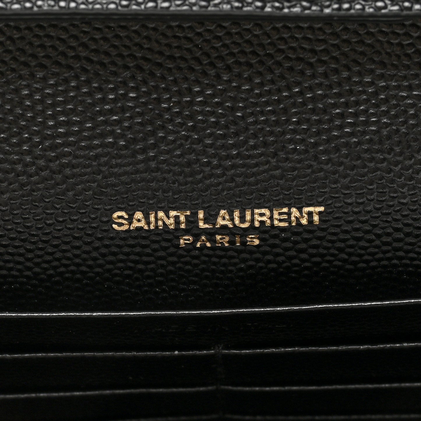 Grain De Poudre Matelasse Chevron Monogram Chain Wallet Black