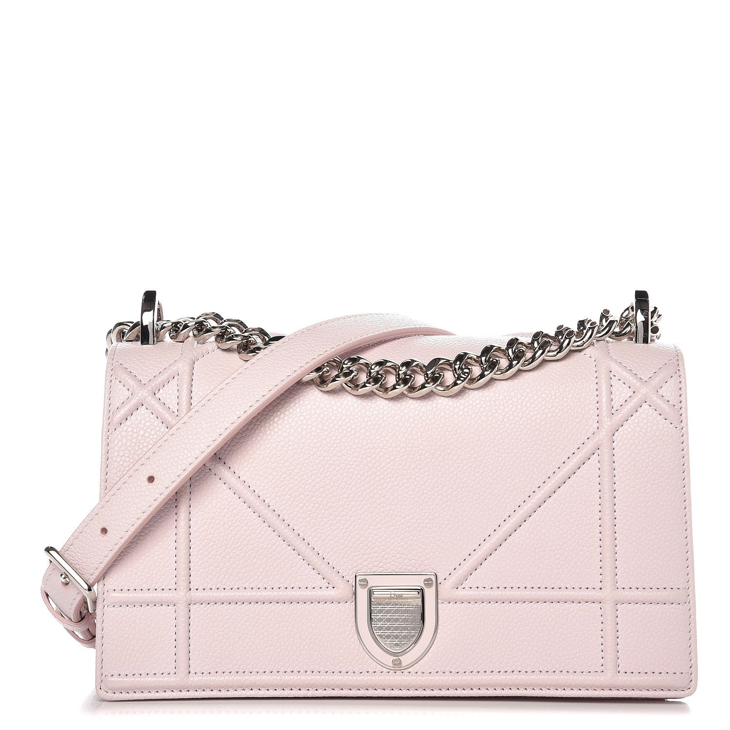 Christian Dior Grained Calfskin Small Diorama Flap Bag Pink 2 of 13