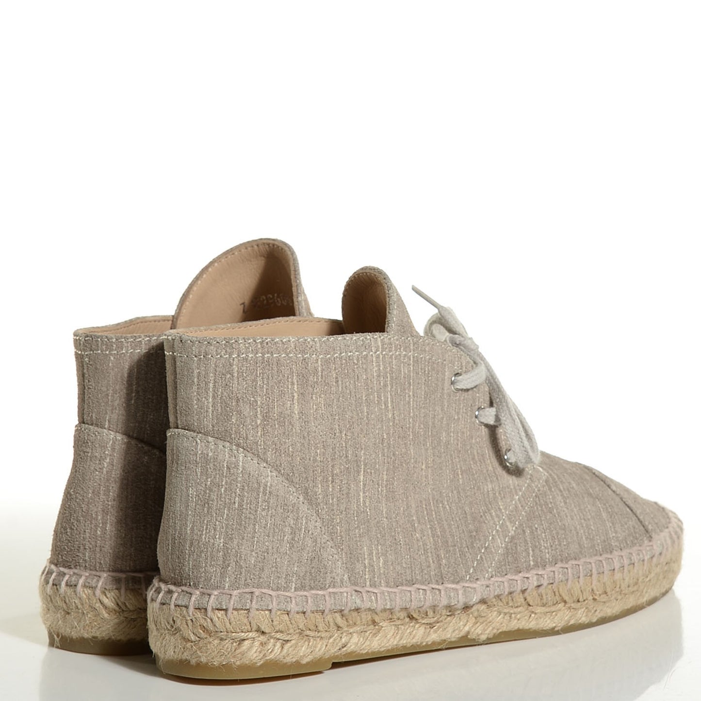 Striated Suede Espadrilles Sneakers 37 Light Grey