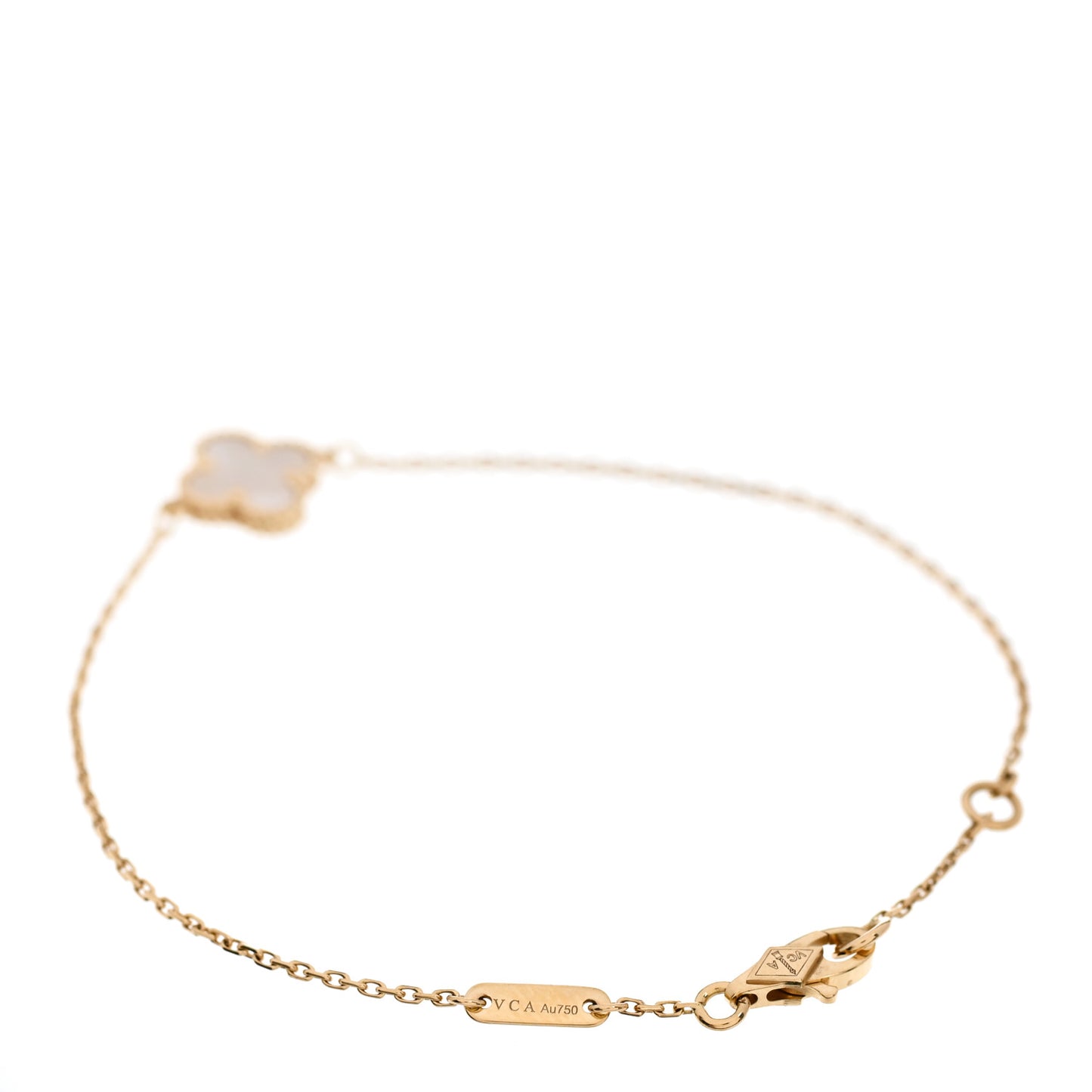 18K Yellow Gold Mother of Pearl Sweet Alhambra Bracelet