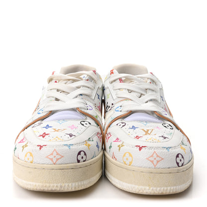 Louis Vuitton LV X TM Calfskin Monogram Multicolor Womens LV Trainer Sneakers 39 White 3 of 9