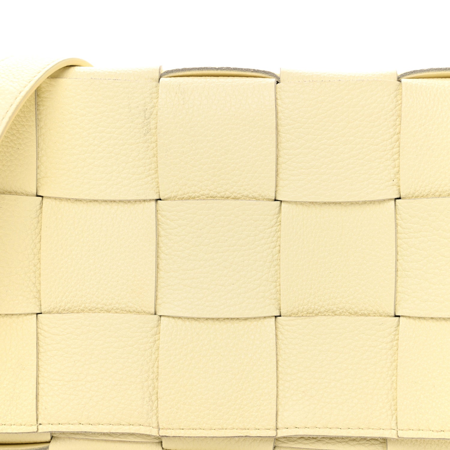 Bottega Veneta Grained Calfskin Maxi Intrecciato Cassette Crossbody Bag Ice Cream 7 of 9