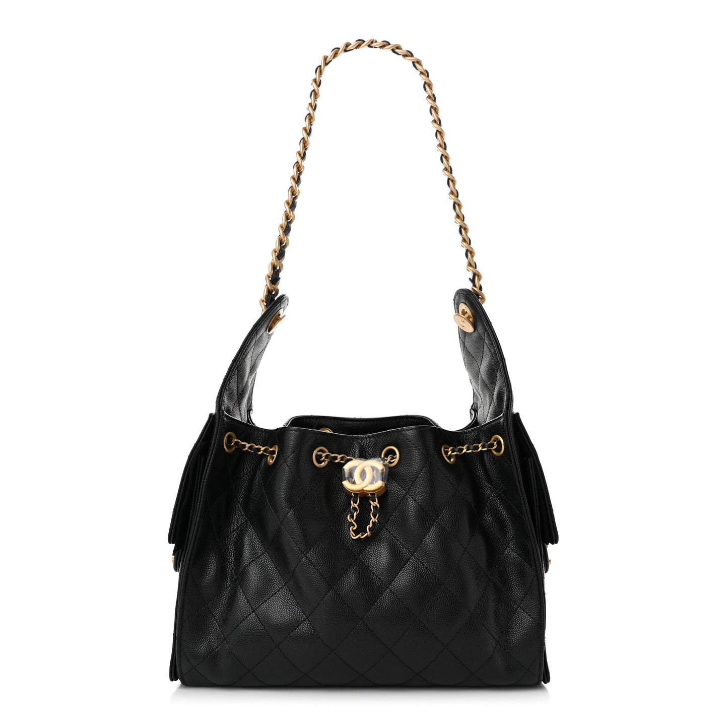 Caviar Quilted Small Chanel 25 Handbag Black