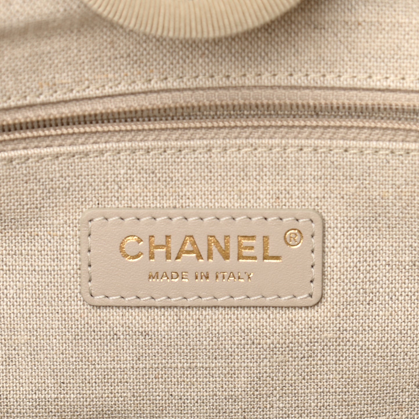 Mixed Fibers Small Deauville Tote Blue Beige