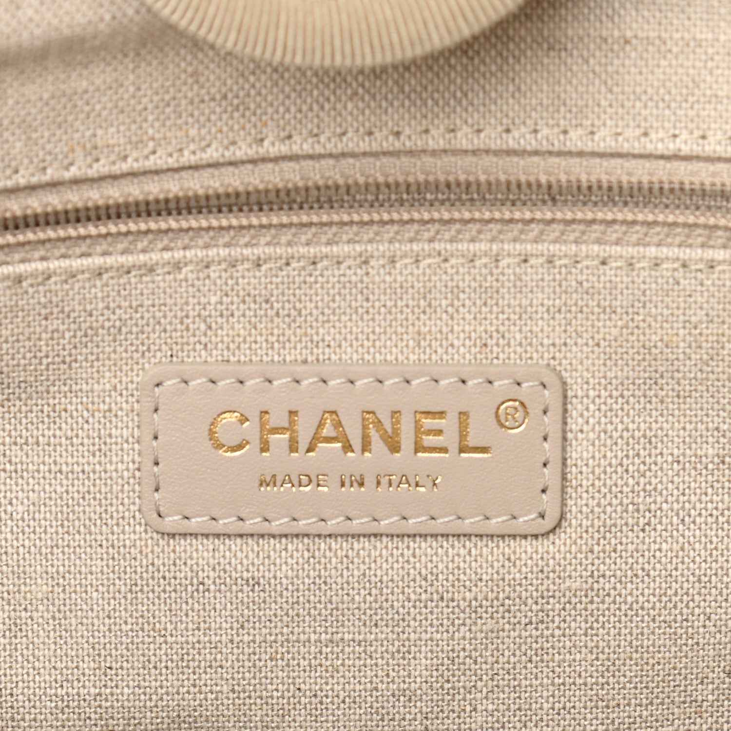 Chanel Mixed Fibers Small Deauville Tote Blue Beige 7 of 11