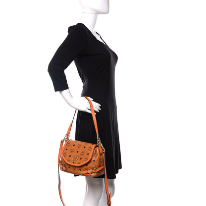 MCM Visetos Crossbody Flap Messenger Cognac Orange 3 of 12