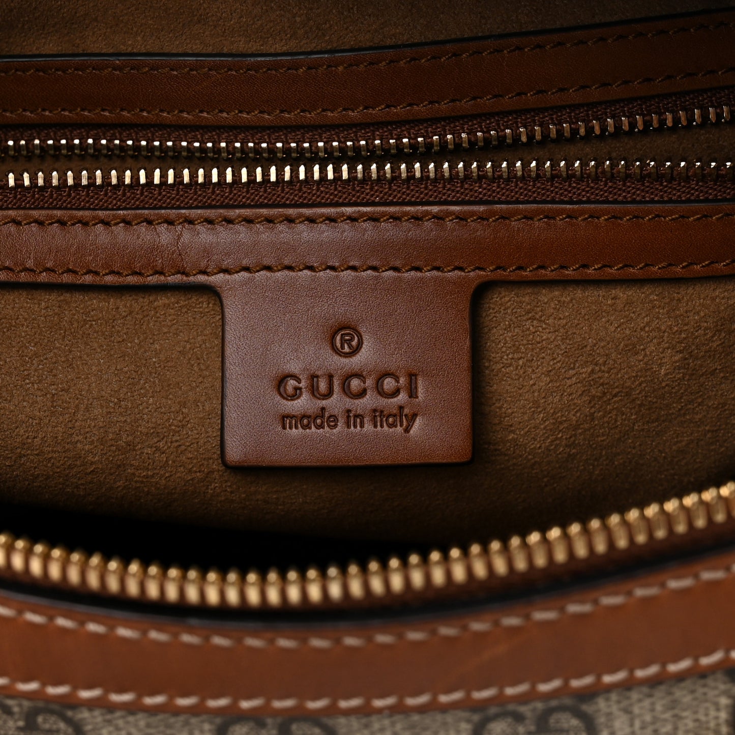 GG Supreme Monogram Medium Boston Beige Cuir