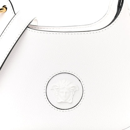 Versace Calfskin La Medusa Small Hobo Crossbody Optical White 7 of 10