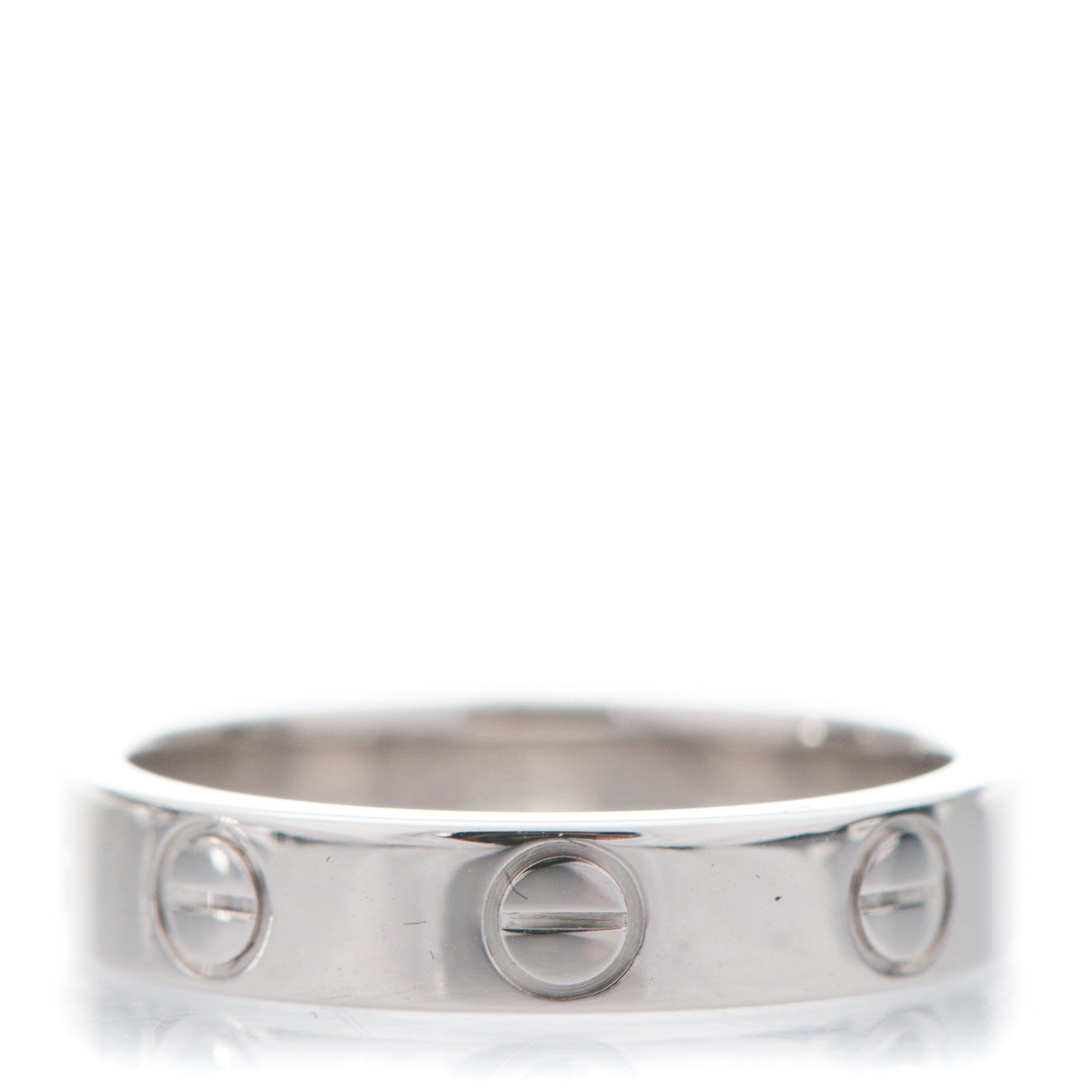 Cartier 18K White Gold 4mm LOVE Wedding Band Ring 48 4.5 1 of 4