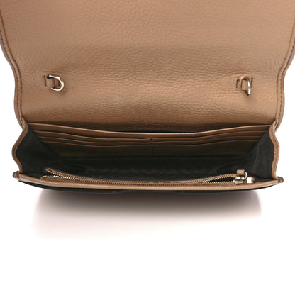 Gucci Pebbled Calfskin Soho Wallet on Chain Camelia 5 of 11