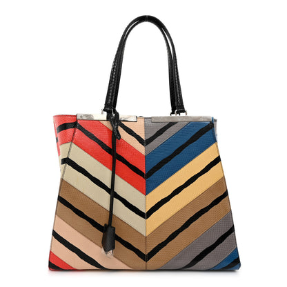 Fendi Ayers Printed Large 3Jours Tote Black Multicolor 1 of 12