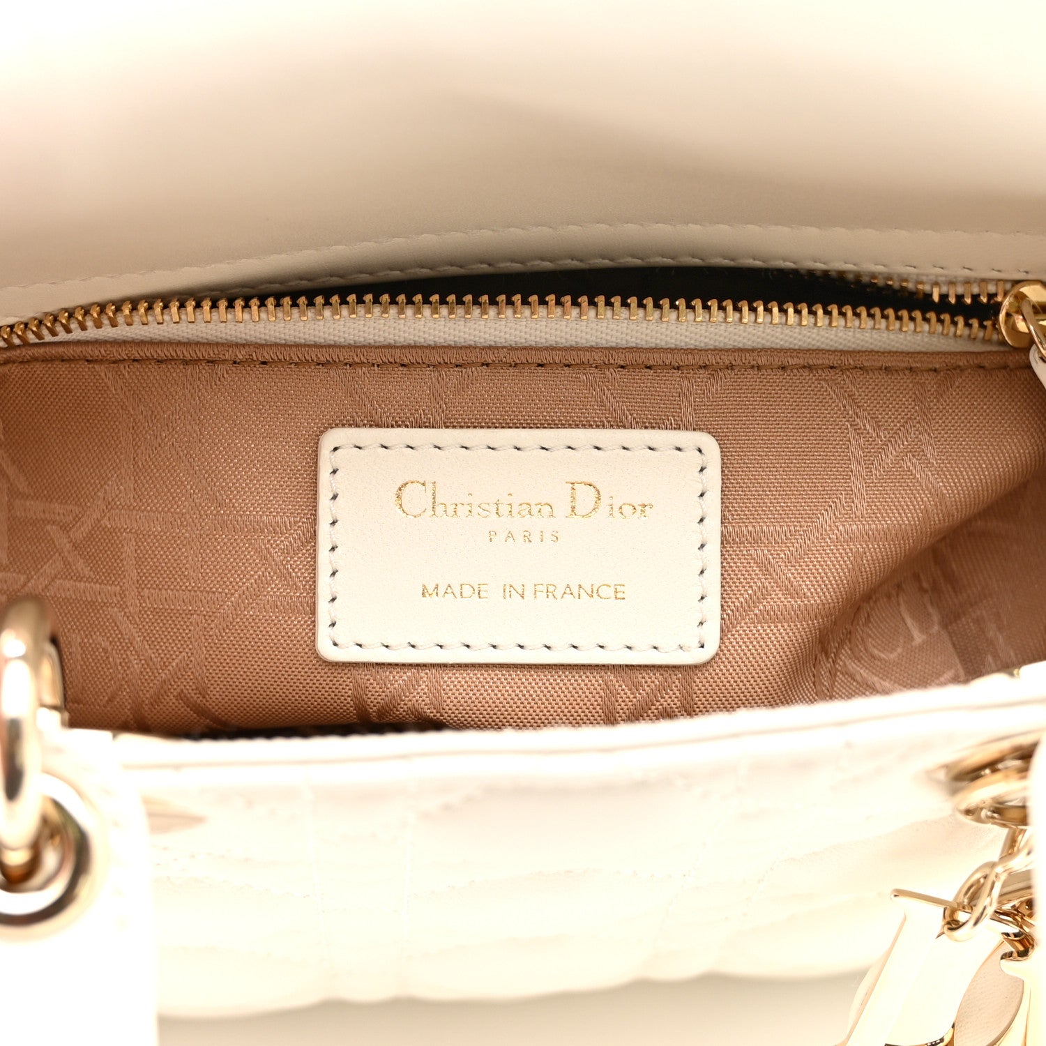 Christian Dior Lambskin Cannage Small My ABCDior Lady Dior White 6 of 10