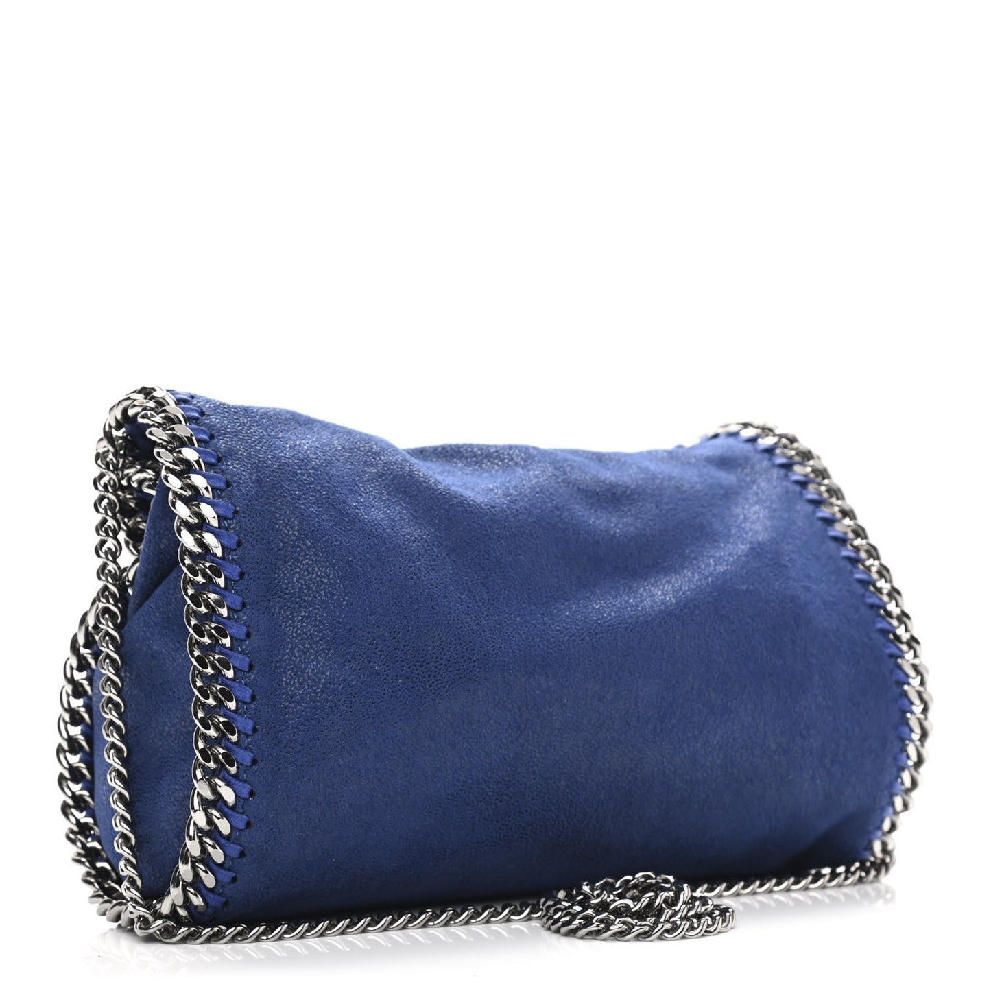 Shaggy Deer Mini Falabella Fold Over Tote Blue