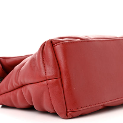 Saint Laurent Lambskin Quilted Small Loulou Puffer Monogram Chain Satchel Red 9 of 12