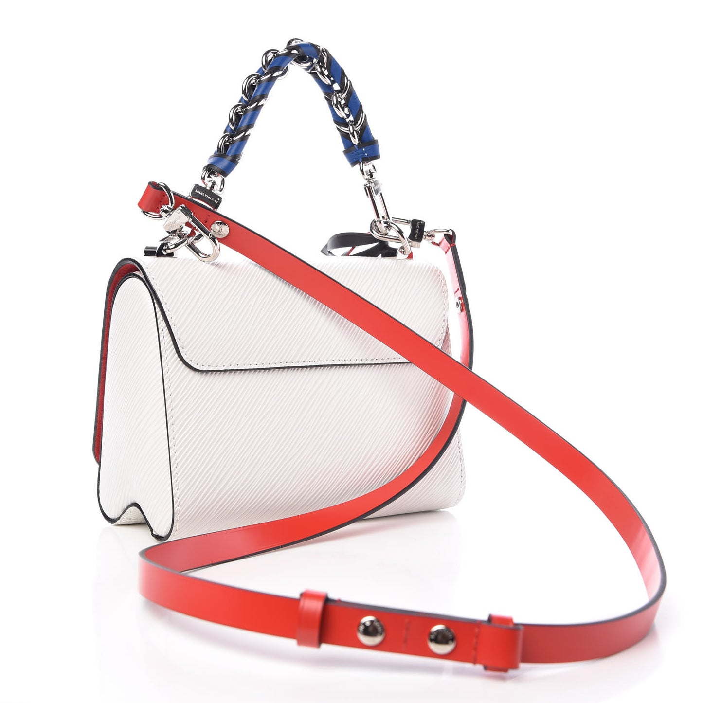 Epi Twist Braided Strap Shoulder Bag PM White