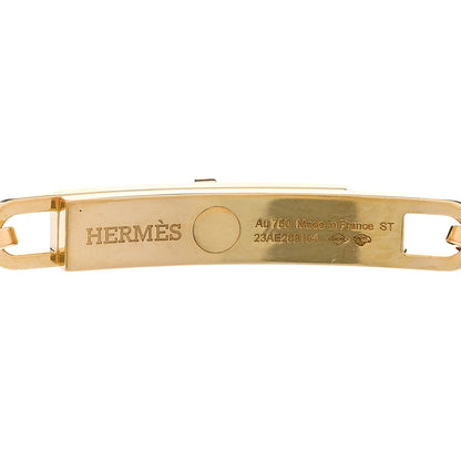 Hermes 18K Yellow Gold Diamond Pave PM Kelly Chaine Bracelet ST 3 of 4