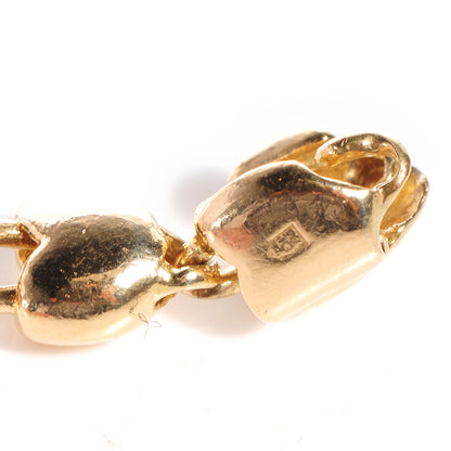Cartier 18k Yellow Gold Heart Link Bracelet 5 of 6