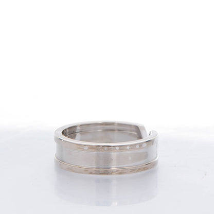 Cartier 18K White Gold 7mm C De Ring 57 8 5 of 7