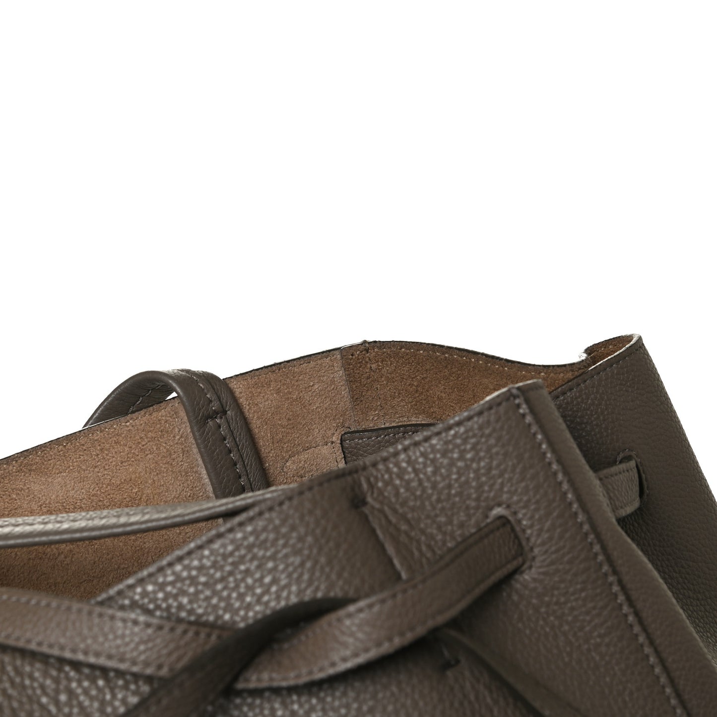 Soft Grained Calfskin Small Belt Cabas Phantom Taupe