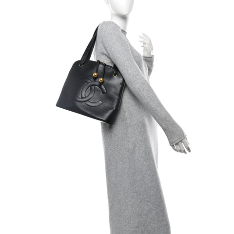 Lambskin CC Shoulder Bag Black