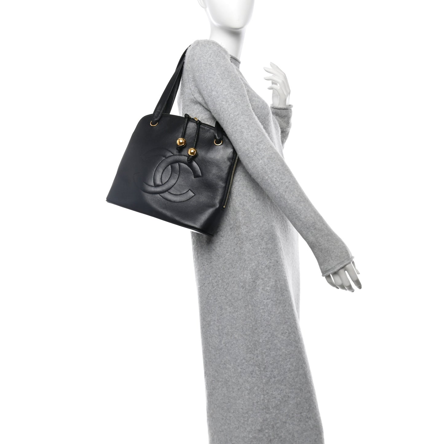 Lambskin CC Shoulder Bag Black