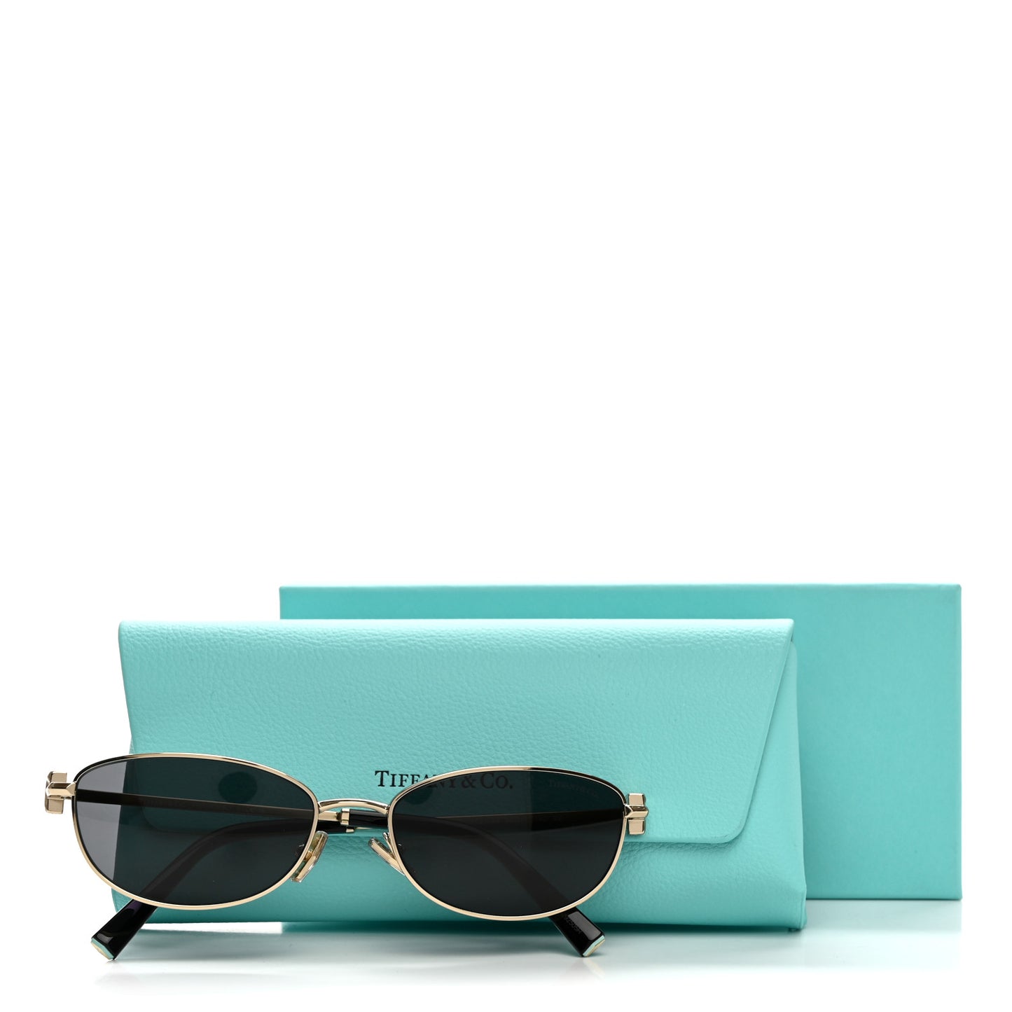 Metal T Oval Sunglasses TF3115 Gold Black