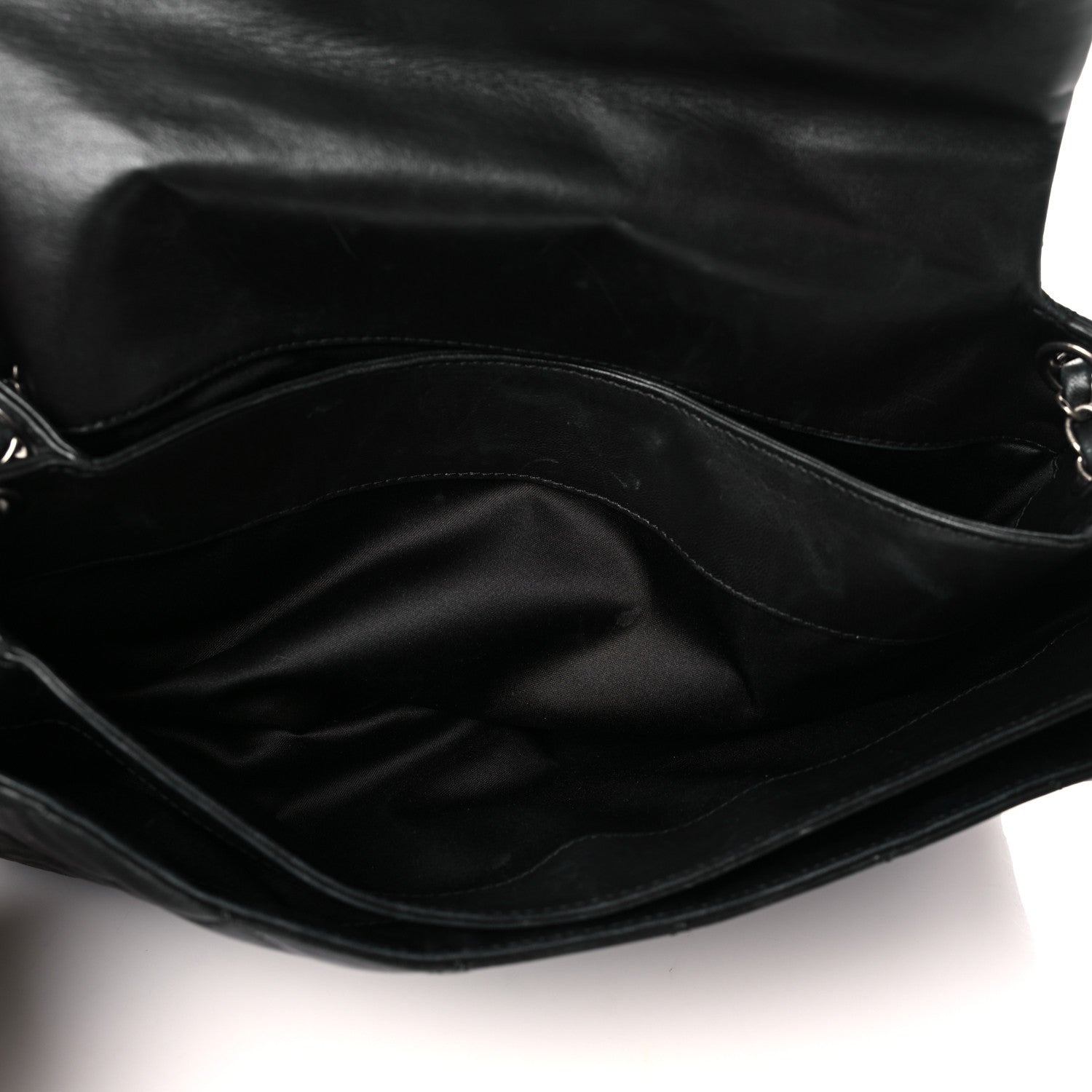 Chanel Lambskin Quilted Chanel 3 Accordion Flap Bag Black 5 of 10