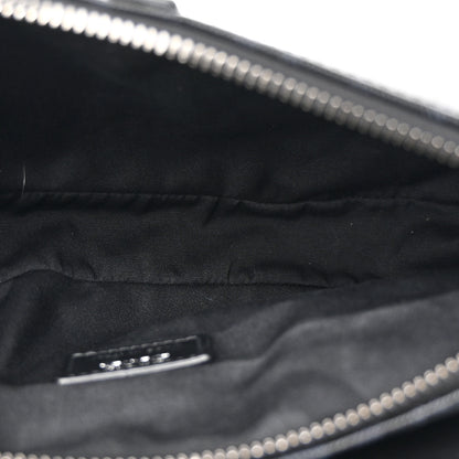 Christian Dior Coated Canvas CD Diamond Printed Mens Saddle Bag Black 5 of 11