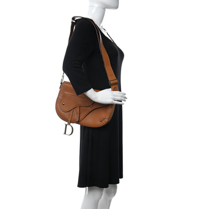 Christian Dior Calfskin Baudrier Double Saddle Bag Brown 3 of 10