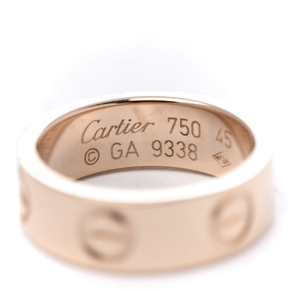 Cartier 18K Pink Gold 5.5mm LOVE Ring 45 3.25 4 of 5