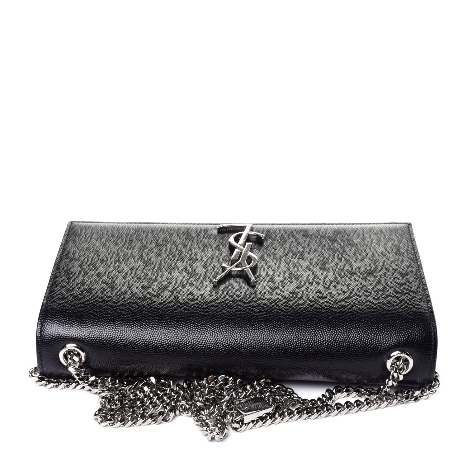 Saint Laurent Grain De Poudre Medium Classic Monogram Kate Satchel Black 10 of 13