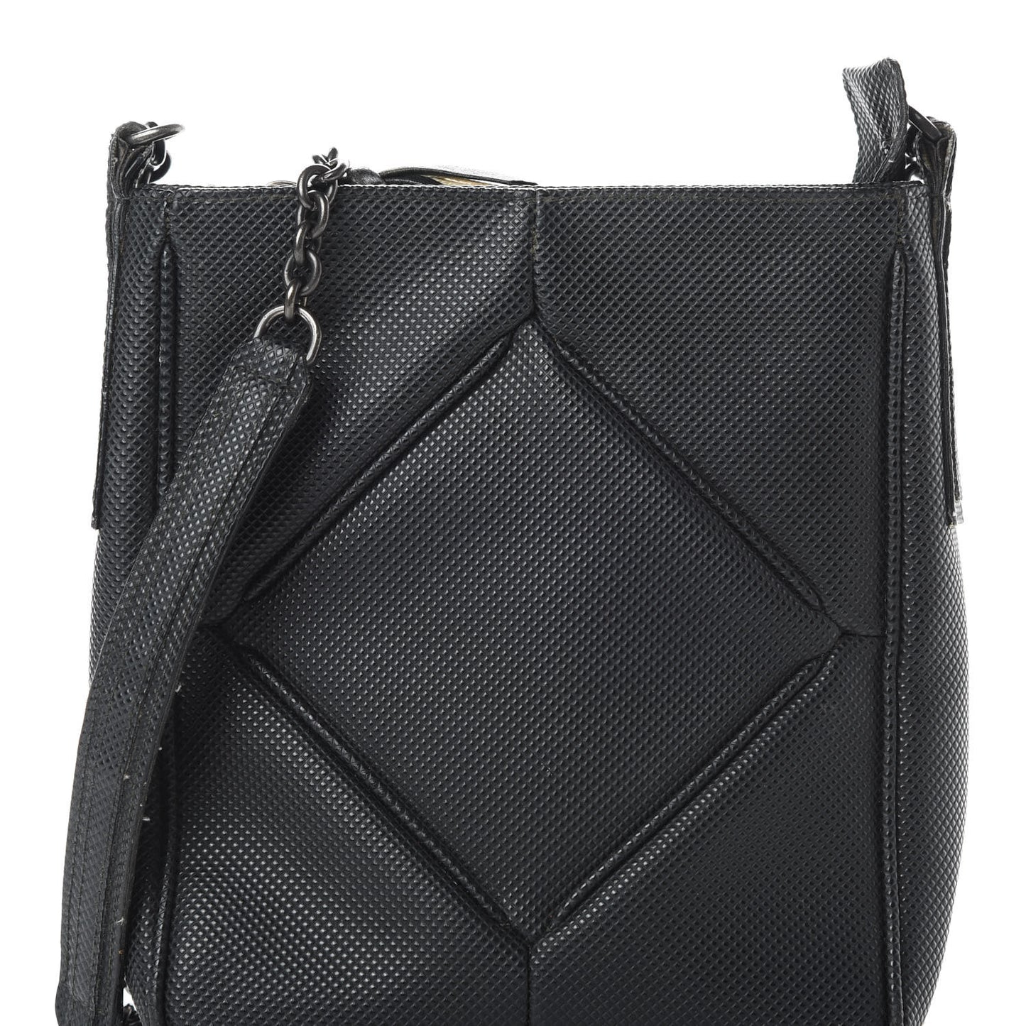PVC Quilted Tote Black
