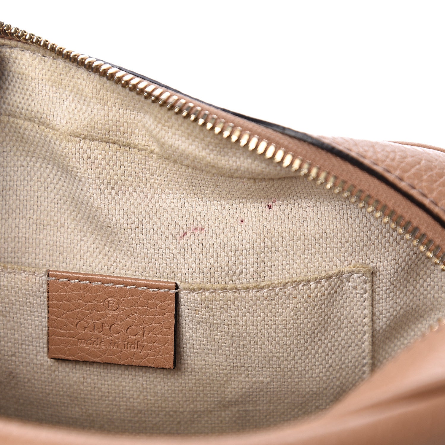 Gucci Pebbled Calfskin Small Soho Disco Bag Rose Beige 9 of 13