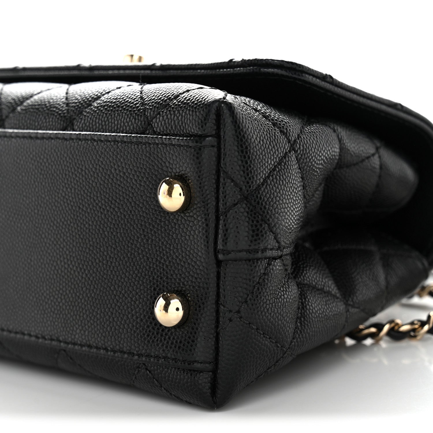 Chanel Caviar Quilted Extra Mini Coco Handle Flap Black 10 of 12