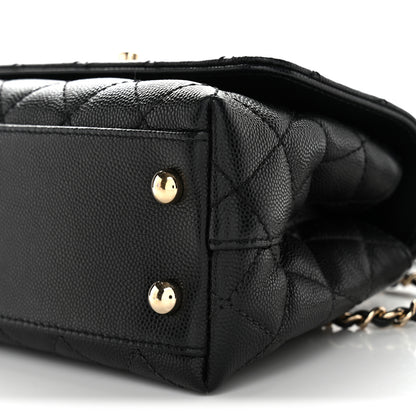 Chanel Caviar Quilted Extra Mini Coco Handle Flap Black 10 of 12