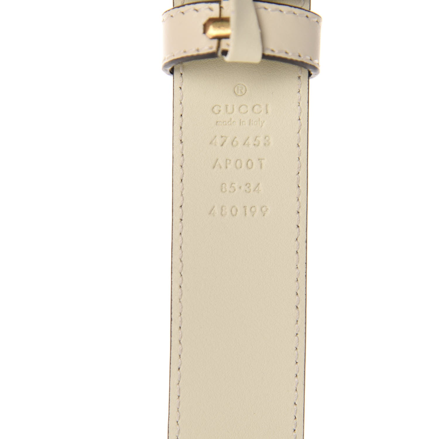 Gucci Calfskin Dionysus 30mm Belt 85 34 Mystic White 3 of 3