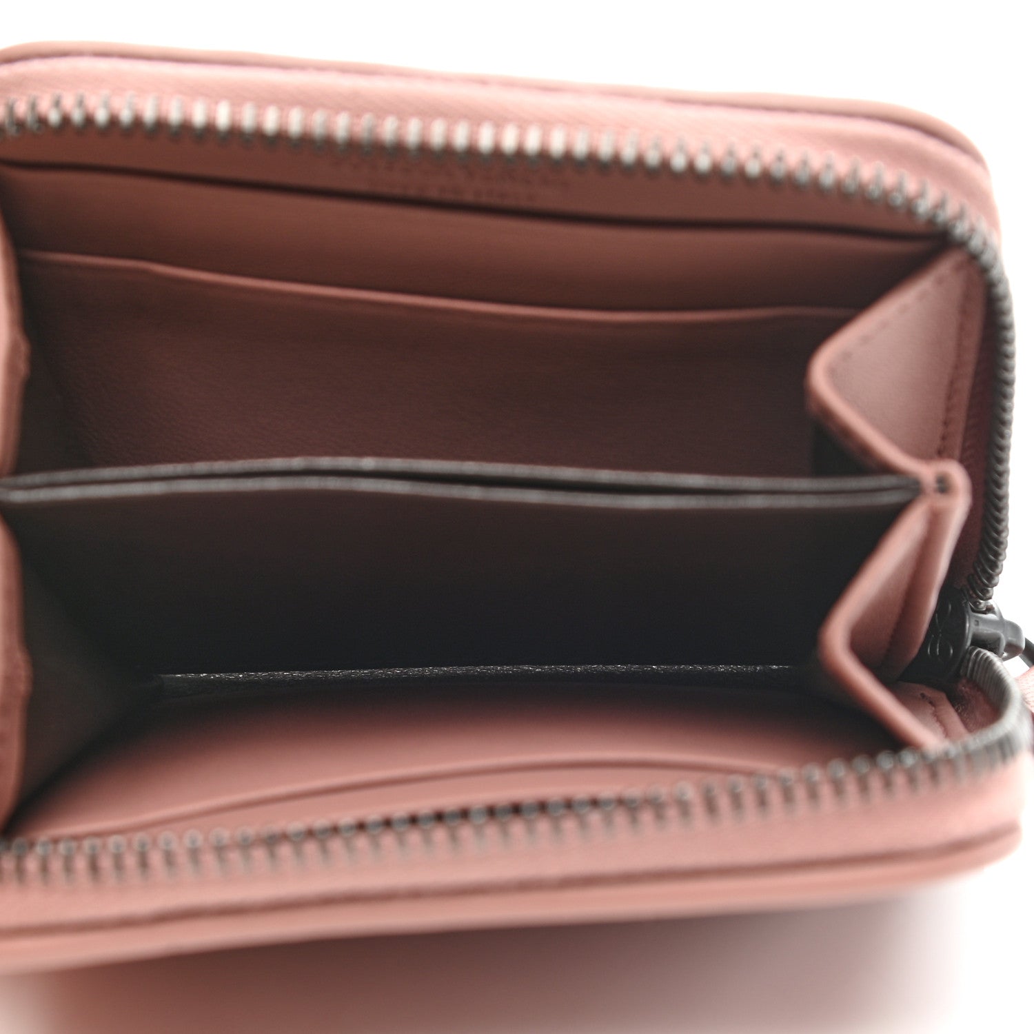 Bottega Veneta Nappa Intrecciato Zip Around Coin Purse Deco Rose Baccarra Rose 5 of 8