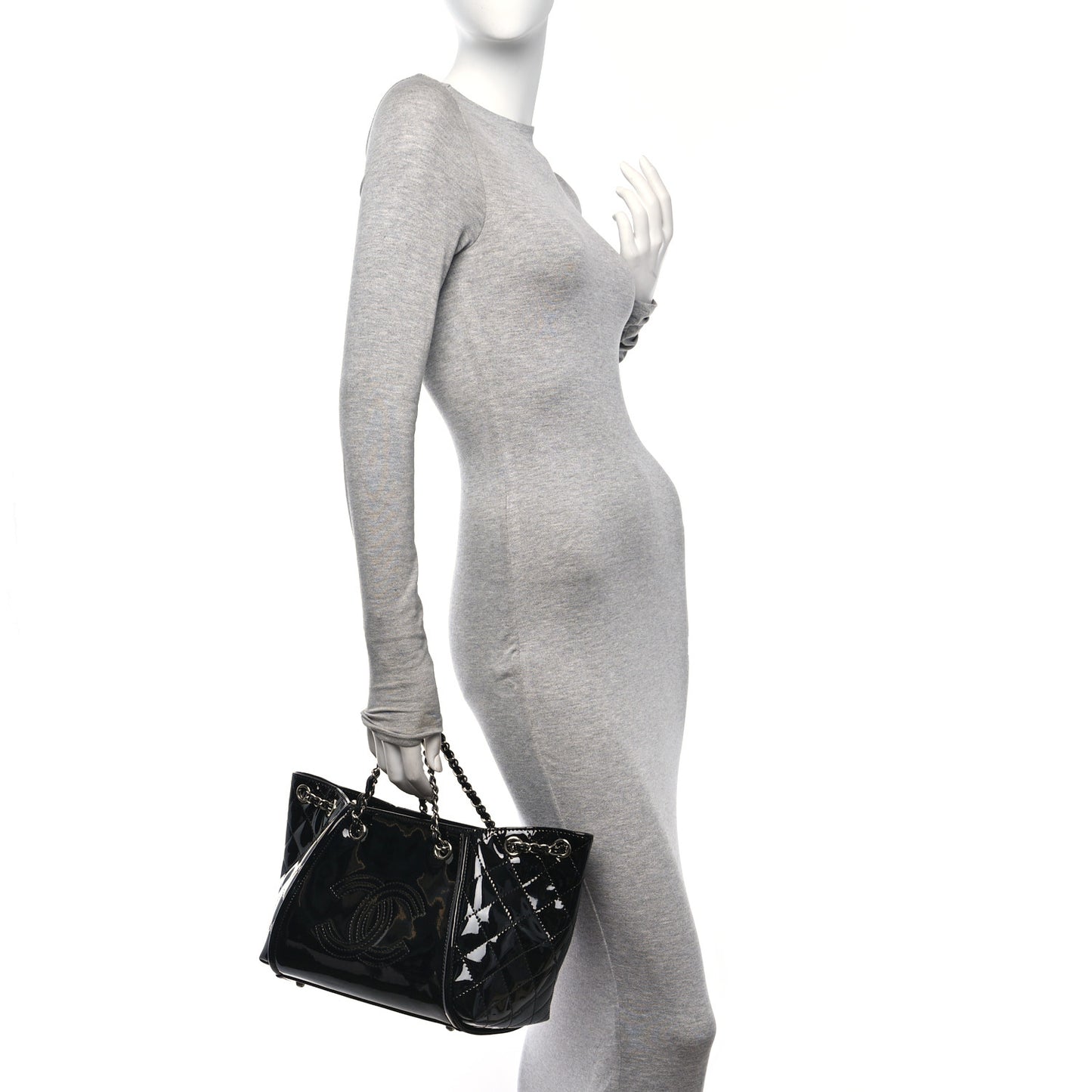 Vinyl Small Lipstick Tote Black