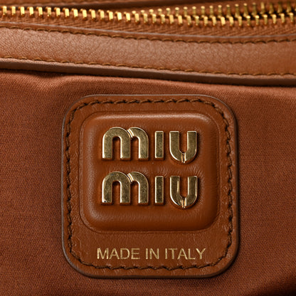 Miu Miu Soft Calf Softy Medium Beau Top Handle Bag Cognac 6 of 9