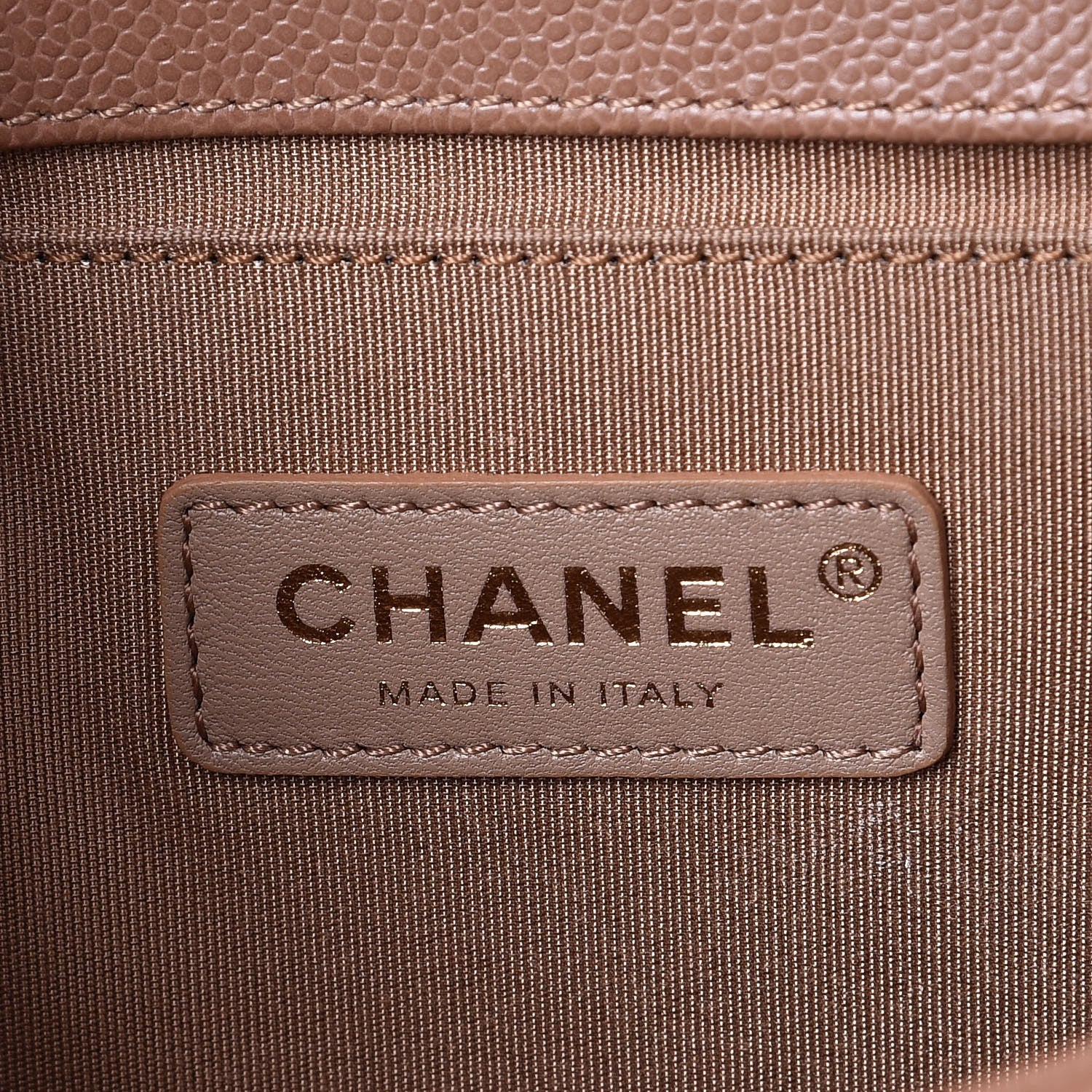 Chanel Caviar Chevron Quilted Medium Boy Flap Light Brown 6 of 8